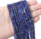 Natural Lapis Lazuli Square Stone Beads 4x4mm 85pcs Cube Loose Semi Gemstone Beads for Jewelry Making Design