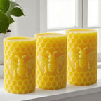 Honeycomb Cylinder Flower Succulent Peony Cylinder Candle & Resin Mold - Resin Casting Silicone Molds for Home Decor & Candle Making Wave Spiral Mold