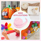 MECCANIXITY Wool Roving Yarn Soft Felting Wool 50g/1.76oz Pure Chunky Roving Yarn for Needle Felting Knitting Blanket Spinning Weaving Art DIY Craft Light Pink