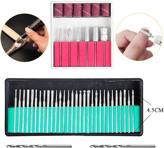 108 Pcs Engraving Tool Kit, Multi-Functional Electric Corded Micro Engraver Etching Pen DIY Rotary Tool for Jewelry Glass Wood Metal Plastic with Scriber, 82 Accessories and 24 Stencils - Black