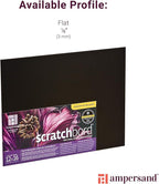 Ampersand Art Supply Scratch Art Panel: Museum Series Scratchbord, 1/8 Inch Flat Profile, 8" x 10" (Pack of 5)