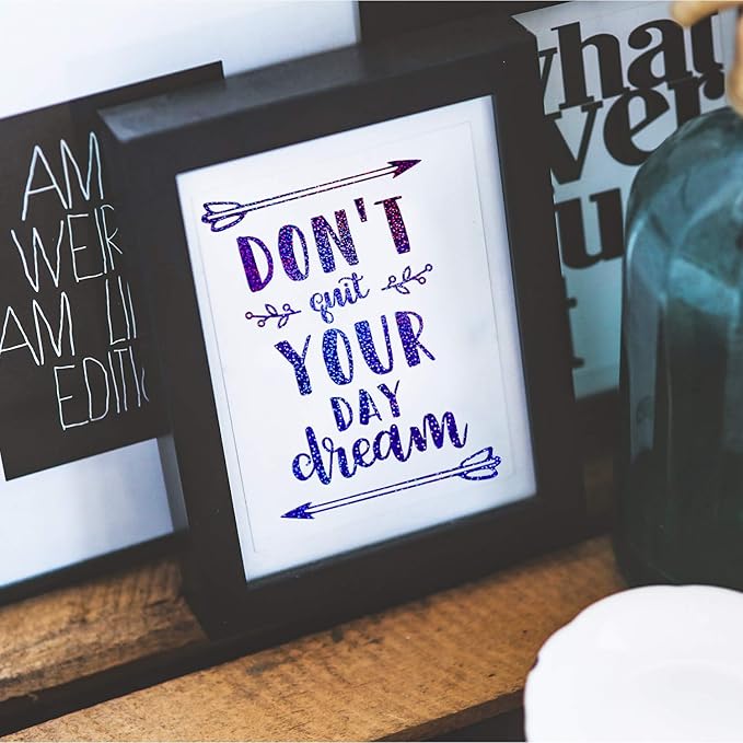 GIRAFVINYL Purple Holographic Vinyl Permanent, Purple Glitter Permanent Vinyl for DIY Helloweed Decorations, Signs, Home, and Car Decorations,12" x6ft