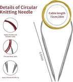 10 mm Circular Knitting Needles US15 |47 inches/120 cm | for Beginners Knitting Shawls, Scarves, Blankets and Other Large Projects!