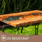 LET'S RESIN EPOXY RESIN 1 Gallon High Viscosity Resin for Table Top,2 Part Epoxy for Tumblers,Crystal Clear Thick Resin Kit with High Gloss Finish for Countertop,River Table