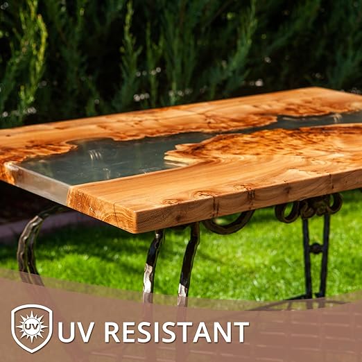 LET'S RESIN EPOXY RESIN 1 Gallon High Viscosity Resin for Table Top,2 Part Epoxy for Tumblers,Crystal Clear Thick Resin Kit with High Gloss Finish for Countertop,River Table