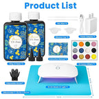 Bsrezn 200g UV Resin Kit with Light 18 Beads, Crystal Clear Solar Activated UV Epoxy Resin for Jewelry Making (100g x 2)