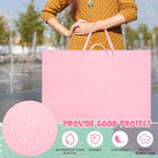 Abbylike 48 x 36 Inch Art Portfolio Bag Large Size Art Supply Bag with Nylon Shoulder Waterproof Poster Board Painting Drawing Sketch Storage Carrying Case for Christmas Artwork Gift(Pink,1 Pcs)