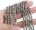 Natural Dalmatian Stone Spacer Beads Caps Rondelle Disk Loose Beads for Beading Jewelry Making 4mmx2mm 38cm
