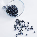 1100PCS 4mm Bicone Crystal Glass Beads for Jewelry Making, Sparkling Mini Beads for Suncatchers, DIY Bracelets & Craft Projects (Navy Blue)