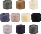 FASHEWELRY 1.76 OZ Needle Felting Wool Roving Black White Gray Nature Wool Roving Yarn DIY Handmade Spinning Felt Kit for Felted Animal Needle Felting Supplies