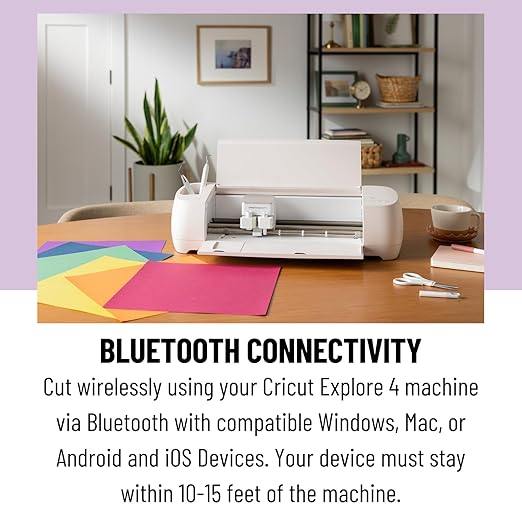 Cricut Explore 4 Machine Ultimate Sticker Sampler Bundle- Vinyl Roll, Infusible Ink, Sticker Making Set, Iron-On Roll, Tools and Cutting Mats, Beginner Cutting Machine Set for Die-Cutting Projects