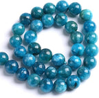 6MM 60PCS Blue Apatite Spacer Loose Beads for Jewelry Making DIY Bracelet Necklace