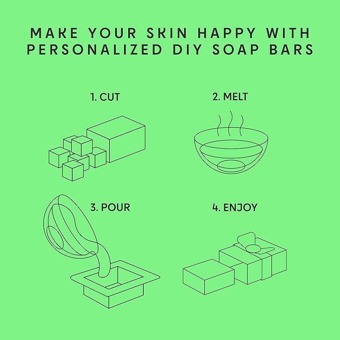 2Lb Clear Glycerin Soap Base - Melt and Pour Soap Making Supplies - Glicerina para Hacer Jabones - Organic Without SLS/SLES, All Natural - Perfect for DIY Projects