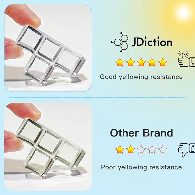 JDiction 400g UV Resin, New Formula Crystal Clear UV Resin Solar Cure Sunlight Activated Hard UV Resin Kit for Jewelry Making, Casting and Coating DIY Crafts