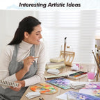 Engrowtic 50 Pcs Magnetic Painting Canvas Panel Mini Canvas Boards for Painting Mini Tile Art for Fridge Locker Art Crafts DIY(3 x 4 in,Rectangle)