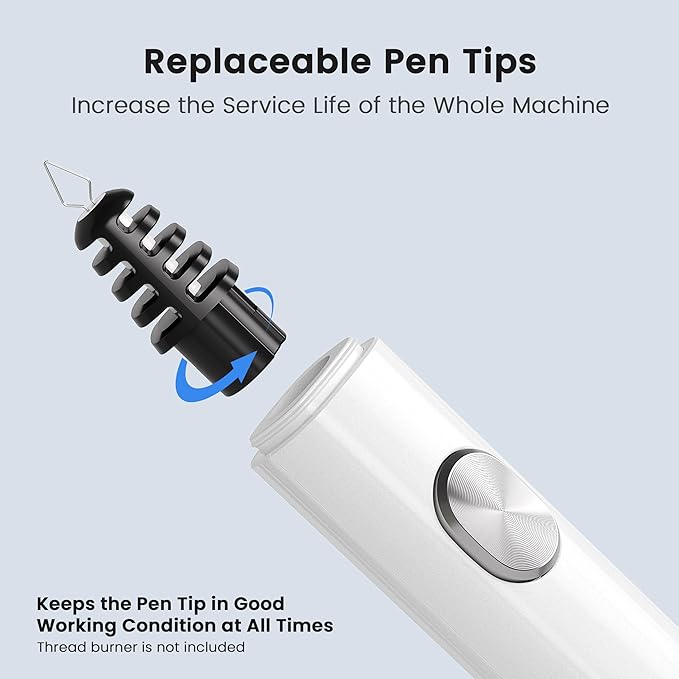 Thread Burner Zap Replacement Tip, for T-004U and T-005U, 2 Pieces per Pack, for Beading Jewelry Making DIY Melting Knotting, Bead Weaving, Leather Work, Stringing Projects