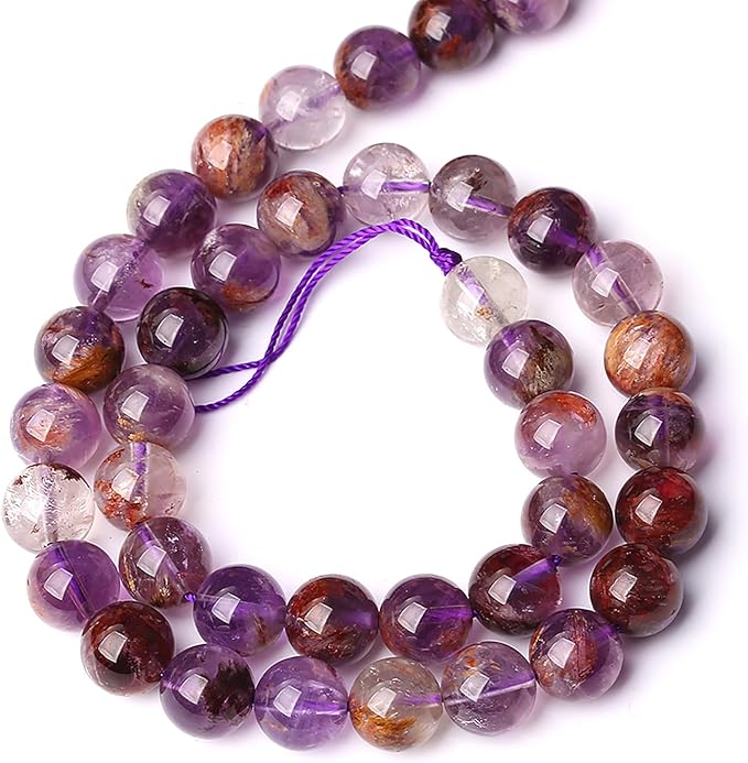 4MM 86PCS Natural Gemstone Purple Ghost Crystal Stone Beads for Jewelry Making DIY Bracelet