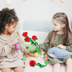 10 Pcs Plush Rose Flower Stuffed Flower Bendable Stems Plush Bouquet Toy Soft Rose Flower 12.6 Inch for Christmas Classroom 2025 Mother's Day Valentines Day Girl Girlfriend Wife(10 Pcs Red Series)