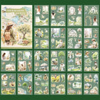 Spring Landscape Pre-Cut Journal Sticker Book for Junk Journaling, Transparent PET Stickers for Scrapbook Supplies, Scrapbooking, Collage, Planners, Bujo, 20 Sheets