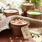 Hearth & Harbor Organic Soy Candle Making Kit for Adults, DIY Crafts, Complete Candle Making Supplies Include Natural Soy Wax, Tins, Scents, Dyes, Wicks & More – Gift Idea, Perfect Home Decor – 2 Lbs