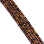 Natural Yellow Tiger Eye Spacer Beads Caps Loose Semi Gemstone for Beading Jewelry Making 6mmx3mm 38cm