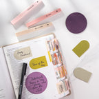 DiverseBee Transparent Sticky Notes (Includes Quick Dry Pen), Cute Clear Sticky Tabs, Translucent Page Flags Book Markers Stickers, Planner Accessories Bible Journaling Study Office Supplies (Muse)