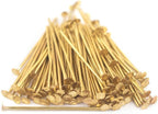 The Bead Chest Gold 21 Gauge 1 Inch Head Pins (Approx 100 Pieces)