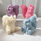 Squirrel Candle Mold - Resin Casting Silicone Molds for Home Decor & Candle Making Wave Spiral Mold