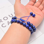 NCB 100pcs Original Natural Stone Beads Gemstone Round Loose Beads 6mm 8mm 10mm (Lapis Lazuli, 10mm 100Beads)