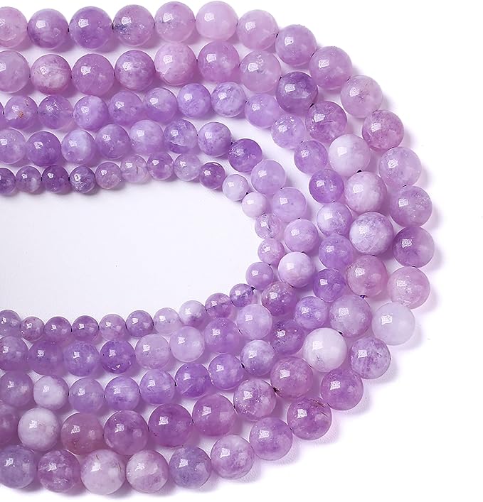 10MM 36PCS Natural Stone Lavender Amethyst Crystal Beads for Jewelry Making DIY Bracelet