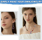 Assorted Glass Crystal Beads for Jewelry Making,DIY Lamp Work, Glass Spacer Beads Colorful Clear Electroplated Color Crystal Beads, Colorful Assortment Bulk Mix, Half Pound