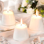 MTLEE Candle Sand 3.3 lb DIY Pearled Candle Making Kit Included 20 Pcs Wicks and Refillable Beaded Wax Sand Beaded Wax Gift with Wicks Self Extinguish for Home Wedding Party Women(White)