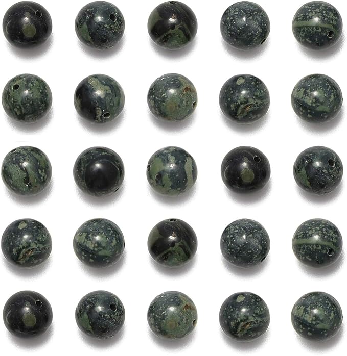NCB 200pcs 4mm Kambaba Jasper Loose Beads for Jewelry Making, Natural Semi Precious Beads Round Smooth Gemstones Spacer Beads Charms for Necklaces Bracelets (Kambaba Jasper, 4mm 200Beads)