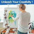 FIXSMITH Stretched White Blank Canvas - 16x20 Inch, 5 Pack,Primed Large Canvas,100% Cotton,5/8 Inch Profile of Super Value Pack for Acrylics,Oils & Other Painting Media