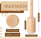 Baderke Cup Pottery Molds, Create Pottery Mug Vases, Cup Molds Crockery Shaping Tool, Assist in Hand Building Crockery Mugs for DIY Ceramic Cup Mug Vase Making(2 3/4'', 13-14 oz)