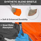 20 Pieces Paint Brushes, Expert Synthetic Nylon Bristles Paint Brush Kit with Palette Knife & Suede Leather Roll, Paint Brushes Set for Oil, Acrylic, Watercolor, Gouache and Detail Paintings