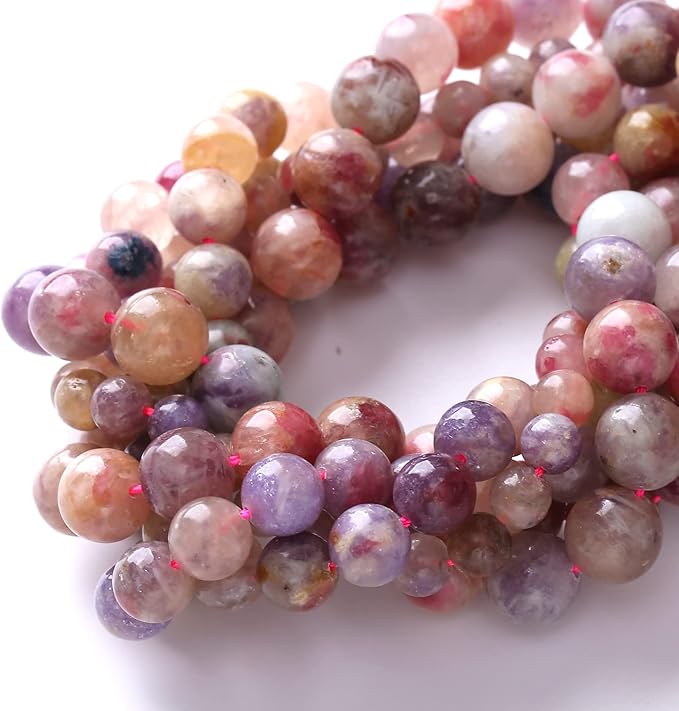 60pcs 6mm 5A Natural Pink Tourmaline Stone Beads Round Loose Spacer Healing Energy Beads for Jewelry Making DIY Bracelets Necklaces 15" (6mm, Pink Tourmaline)