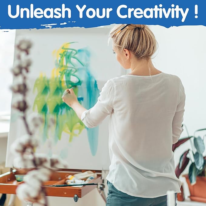 FIXSMITH Stretched White Blank Canvas - 36x48 Inch, 2 Pack,Primed Large Canvas,100% Cotton,5/8 Inch Profile of Super Value Pack for Acrylics,Oils & Other Painting Media