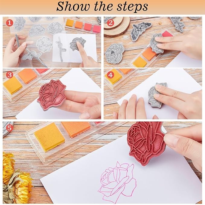 GLOBLELAND Art Journal Background Cling Rubber Stamp Art Journal Cling Mount Stamp Script Stamps Script Stamps for Card Making and Photo Album Decor Decoration and DIY Scrapbooking 8.66×7.09inch