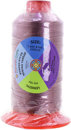 Mandala Crafts Bonded Nylon Thread Mauve Heavy Duty Sewing Threads - 415 YDs Size 346 210D T350 Tex 350 Thread for Leather Jeans Weaving Outdoor Marine Upholstery Threads