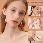 560pcs Acrylic Red Heart Star Butterfly Pastel Candy Color Assorted Beads for Bracelets Jewelry Making Necklaces DIY Crafts