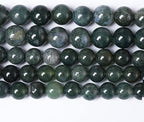 90PCS 4mm Natural Green Moss Agate Beads Gemstone Round Loose Spacer Beads for Jewelry Making DIY Bracelet Necklace Earrings 15" Inch(Moss Agate Beads, 4mm)