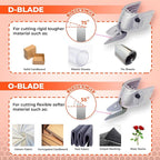 Pink Power Electric Fabric Scissors Box Cutter for Crafts, Sewing, Cardboard, Carpet, & Scrapbooking - Heavy Duty Professional Shears Cutting Tool - Automatic Cordless Scissors Fabric Cutter (Orange)