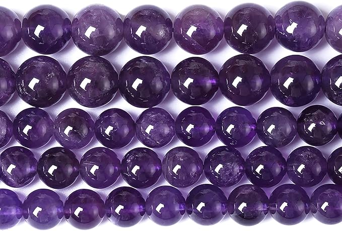 10MM 38PCS Natural Stone Purple Amethyst Crystal AAA Grade Quartz Beads for Jewelry Making DIY Bracelet