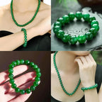 Natural Genuine Stones DIY Tiger Eye Round Spacers 4mm 200pcs Beading Loose Gemstone Hole Size 1mm Charm Smooth Beads for Bracelets Necklaces Earrings (Green Jade 4mm)