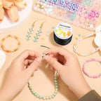 PAXCOO 1.4 MM Elastic String for Bracelets, Stretch Magic Elastic String Bead Cord Jewelry Thread for Friendship Bracelet, Necklaces, Clay Beads, Pony Beads (Black)