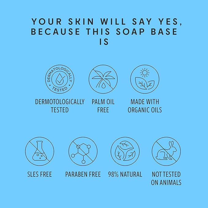 5Lb Goat Milk Soap Base - SLS/SLES Free, No Palm Oil, Organic - Melt and Pour Goats Milk Soap Making Supplies - All Natural, Gentle on Skin, Moisturizing, Perfect for DIY Projects