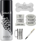 OMTech Laser Marking Spray, Metal Laser Marking Fluid for CO2 Laser Engravers, 13oz Aerosol High Contrast Black Spray for Laser Engraving Metal, Laser Ink Agent for Aluminum Stainless Steel Brass More