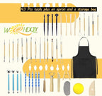 WQHDQLY Pottery Sculpting Tools 45PCS,Clay Tools Pottery Tools Clay Sculpting Tools for Kids Polymer Clay Tools Kit Ceramic Tools for DIY Handcraft Modeling Clay Carving Tools Set