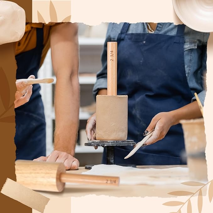 Baderke Cup Pottery Molds, Create Pottery Mug Vases, Cup Molds Crockery Shaping Tool, Assist in Hand Building Crockery Mugs for DIY Ceramic Cup Mug Vase Making(2 3/4'', 13-14 oz)